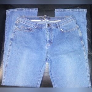 "COMPANY ELLEN TRACY" Women's Faded Denim Petite Mid-rise Blue Jeans